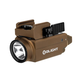 Latarka Olight BALDR S Cool White Desert Tan; do pistoletu; 800 lumenów; Blue Laser