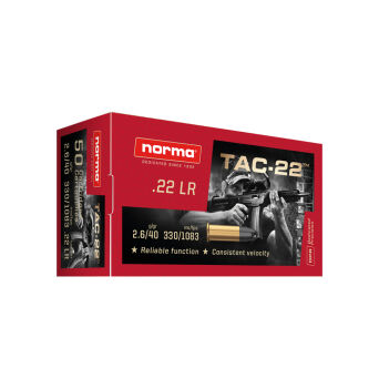 22LR (5,6mm) NORMA TAC-22 2,6g/40gr (50szt/opakowanie)