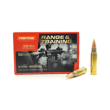 308 Win NORMA Range & Training FMJ 9,7g/150gr (50)