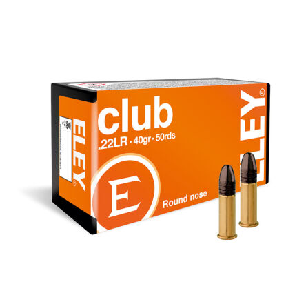 22LR (5,6mm) ELEY CLUB; 2,59g / 40gr; 317 - 331 m/s