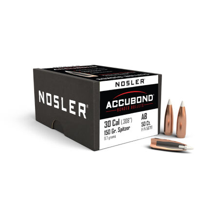 Pociski Nosler 30/7,62mm .308 AccuBond Spitzer 150gr (50szt) 