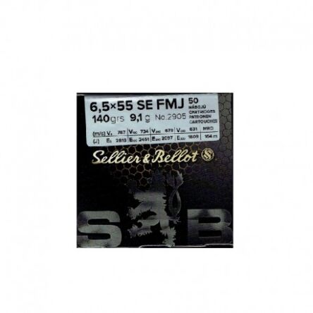 6,5x55SE S&B FMJ TRAINING 9,1g/140gr (50)