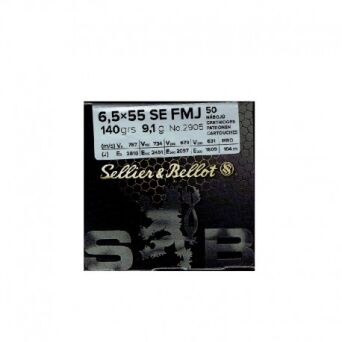 6,5x55SE S&B FMJ TRAINING 9,1g/140gr (50)