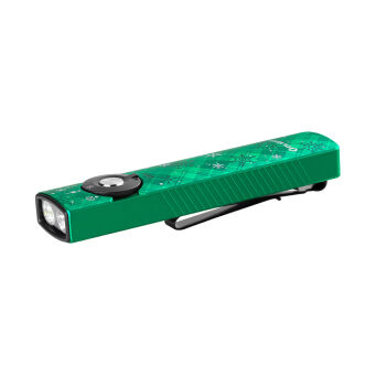 Latarka Olight ARKFELD PRO Snowflake Green; z laserem; z lampą UV; 1300 lumenów