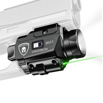 Latarka na broń z celownikiem laserowym WARRIORLAND WL-MA1, 800 lumenów, IPX4, Green Laser