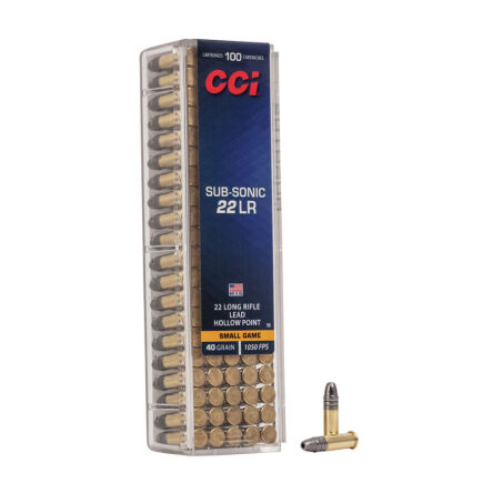 22LR (5,6mm) CCI SUB-SONIC HP; 2,59g/40gr;  320m/s (100szt)