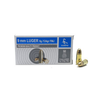 9mm LUGER STV FMJ 8,0g/124gr