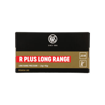 22LR (5,6mm) RWS R PLUS Long Range; 2,8g/43gr; V0=355m/s