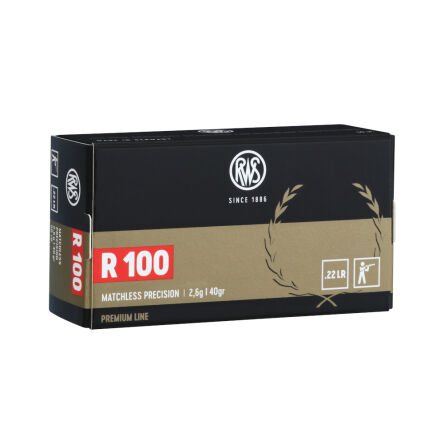 22LR (5,6mm) RWS R100; 2,6g/40gr; V0=345m/s