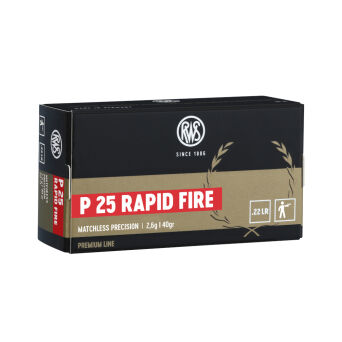 22LR (5,6mm) RWS P25 RAPID FIRE; 2,6g/40gr; V0=260m/s