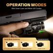 Latarka na broń z celownikiem laserowym WARRIORLAND WL-MB3, 500 lumenów, IPX4, Green Laser - 4