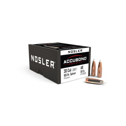 Pociski Nosler 30/7,62mm .308 AccuBond Spitzer 165gr (50szt)