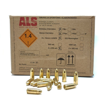 9mm LUGER ALS FMJ 8,0g/124gr