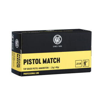 22LR (5,6mm) RWS PISTOL MATCH; 2,6g/40gr; V0=275m/s