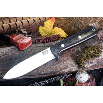 Nóż Bark River - Kephart 4", stal CPM 3V, okładziny Black Linen Micarta, Red Liner