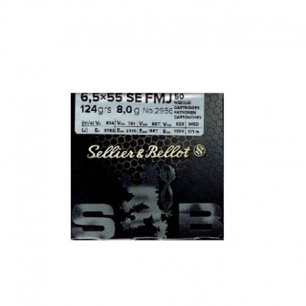 6,5x55SE S&B FMJ TRAINING 8,0g/124gr (50)