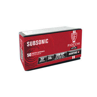 22LR (5,6mm) FIOCCHI SUBSONIC LRN HP; 38gr/2,46g