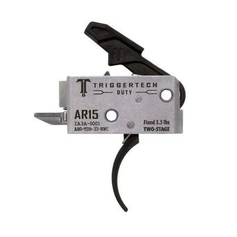 TRIGGERTECH AR15 Duty 3.5lbs PVD Black Curved - Two Stage; zaokrąglony, dwustopniowy