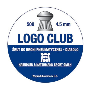 Śrut H&N LOGO CLUB Diabolo półokrągły 4,5mm (0,480g) / 500szt