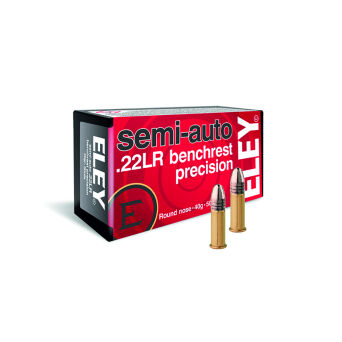 22LR (5,6mm) ELEY Benchrest Precision; 2,56g / 40gr; 314 - 326 m/s