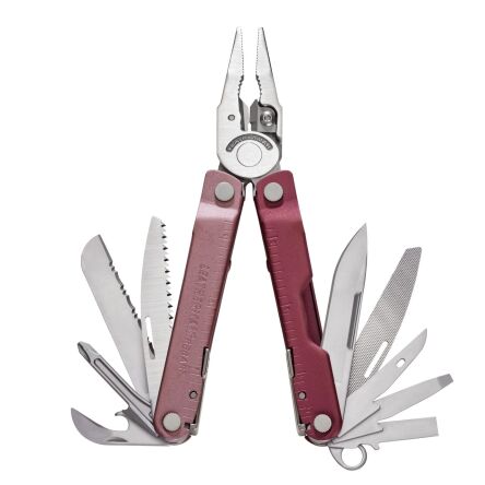 Multitool Leatherman REBAR HEATHERED CRANBERRY z kaburą nylonową