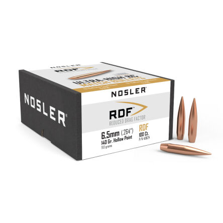 Pociski Nosler 6,5mm .264 RDF (Reduced Drag Factor) HPBT 140gr (100szt)