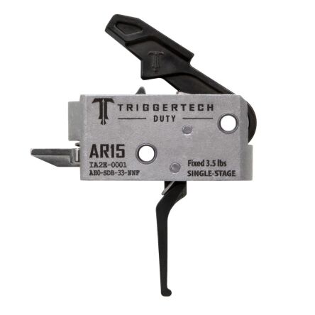 TRIGGERTECH AR15 Duty 3.5lbs PVD Black Flat - Single Stage; płaski, jednostopniowy