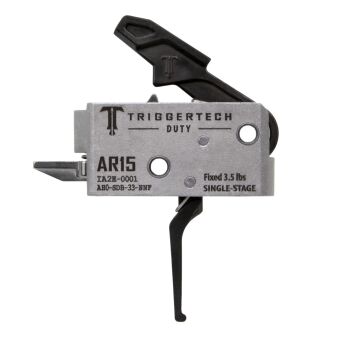 TRIGGERTECH AR15 Duty 3.5lbs PVD Black Flat - Single Stage; płaski, jednostopniowy