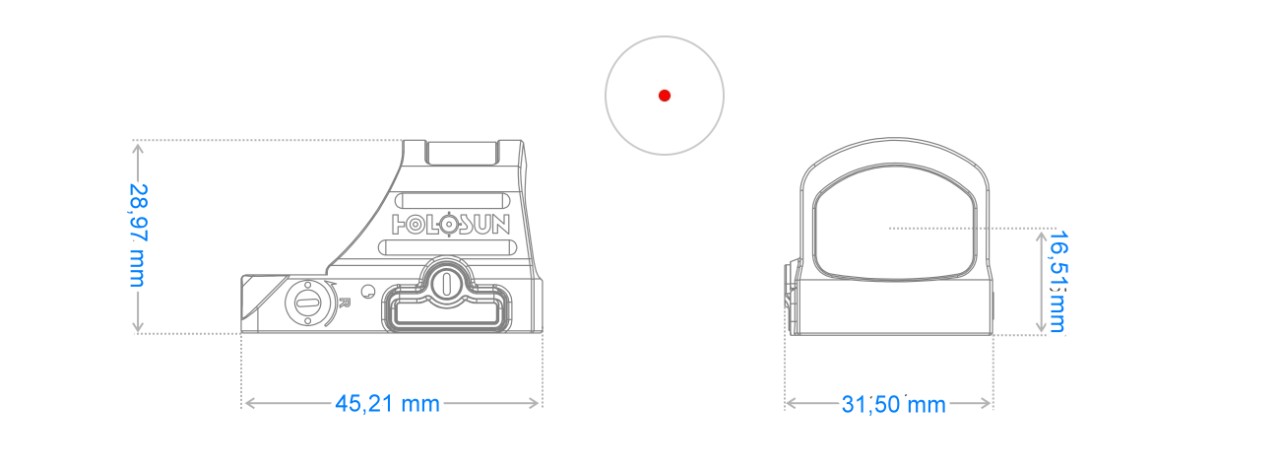 Kolimator Holosun HS407C X2 Open Reflex