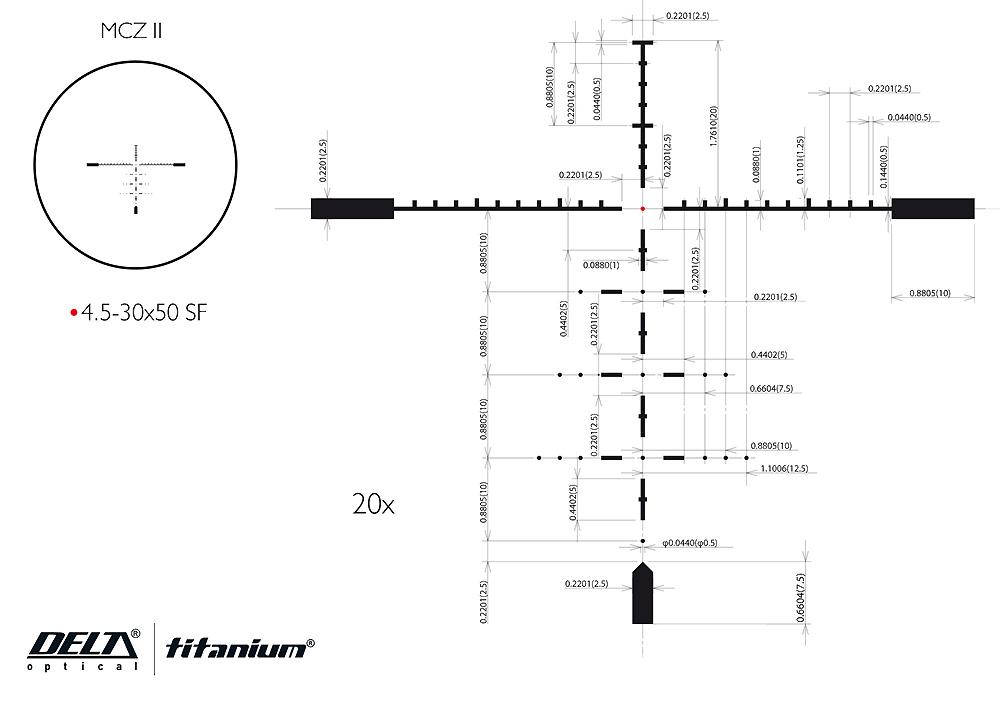 Luneta celownicza Delta Optical Titanium 4,5-30x50 MCZ II