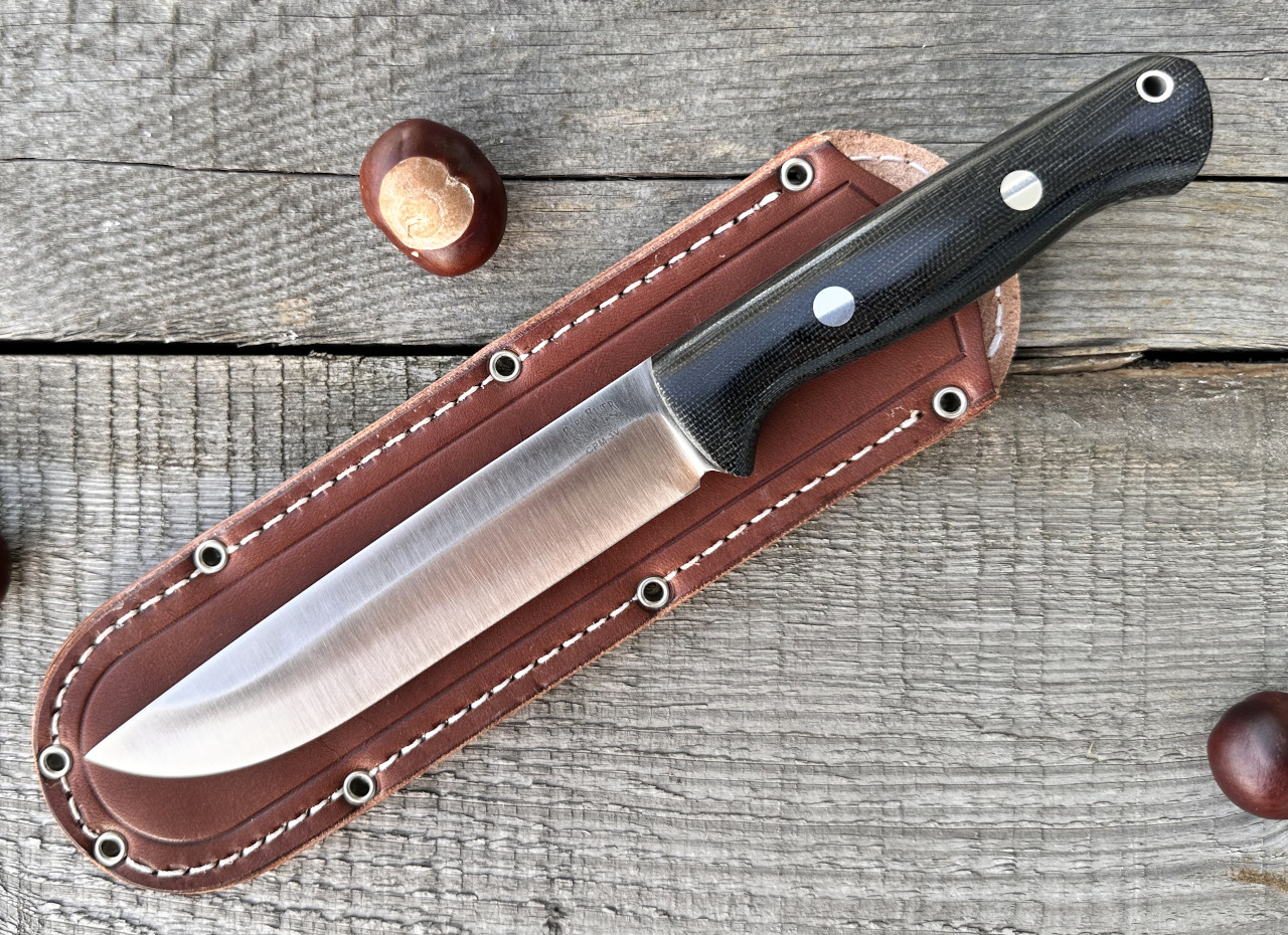 Nóż Bark River - Bravo 1.5, stal CPM 3V, okładziny Black Canvas Micarta, Rampless