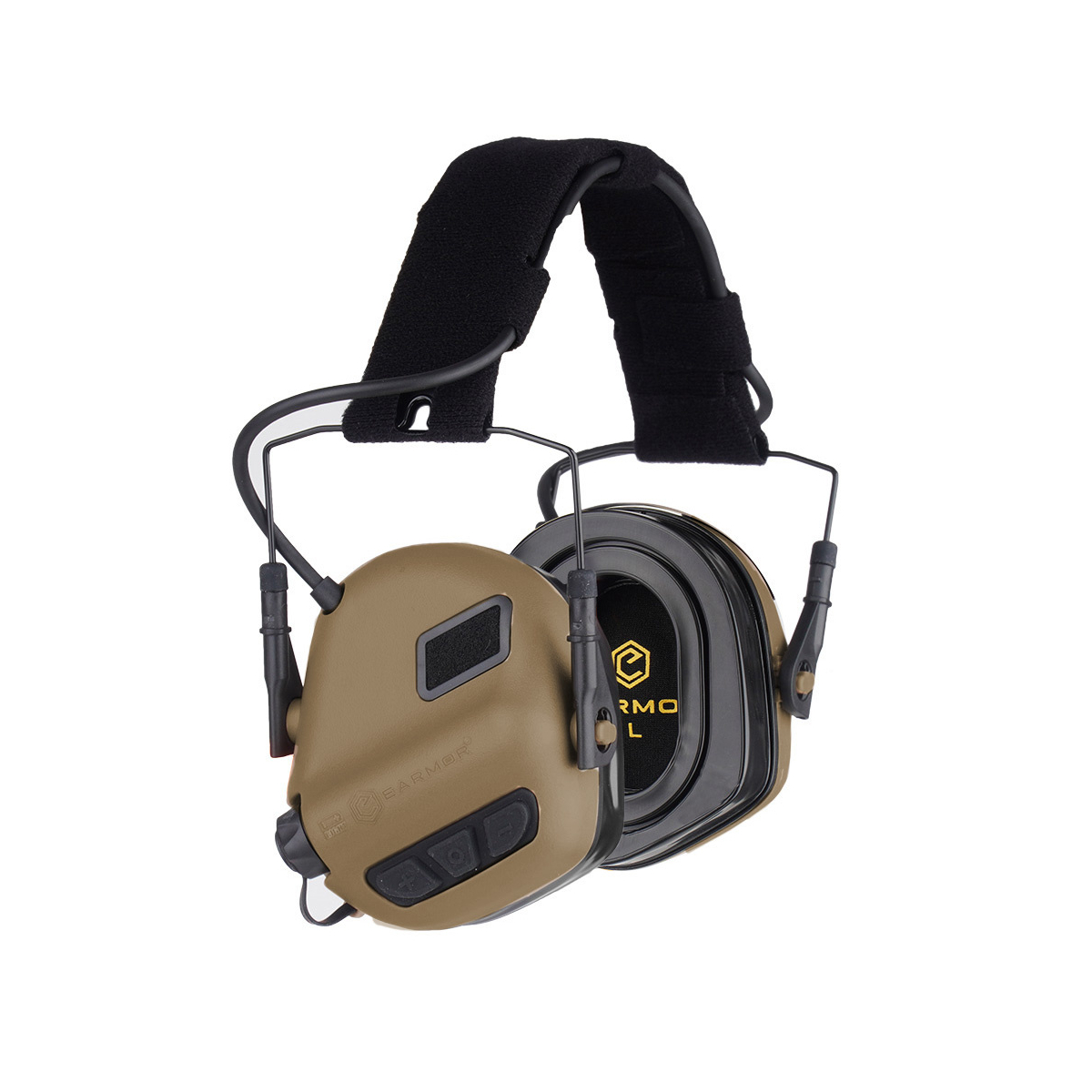 Earmor - aktywne ochronniki słuchu M31 Plus, Coyote Brown