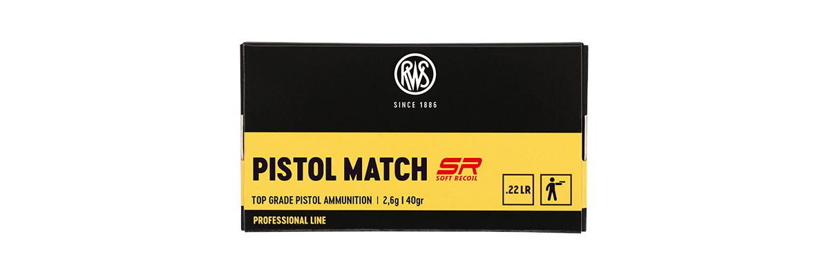 22LR (5,6mm) RWS PISTOL MATCH SR; 2,6g/40gr; V0=260m/s