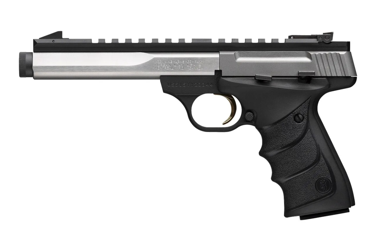 Pistolet Browning Buck Mark Contour  Stainless Steel Suppressor Ready kal. 22LR