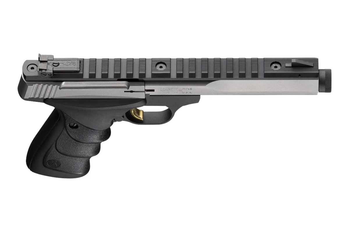 Pistolet Browning Buck Mark Contour  Stainless Steel Suppressor Ready kal. 22LR