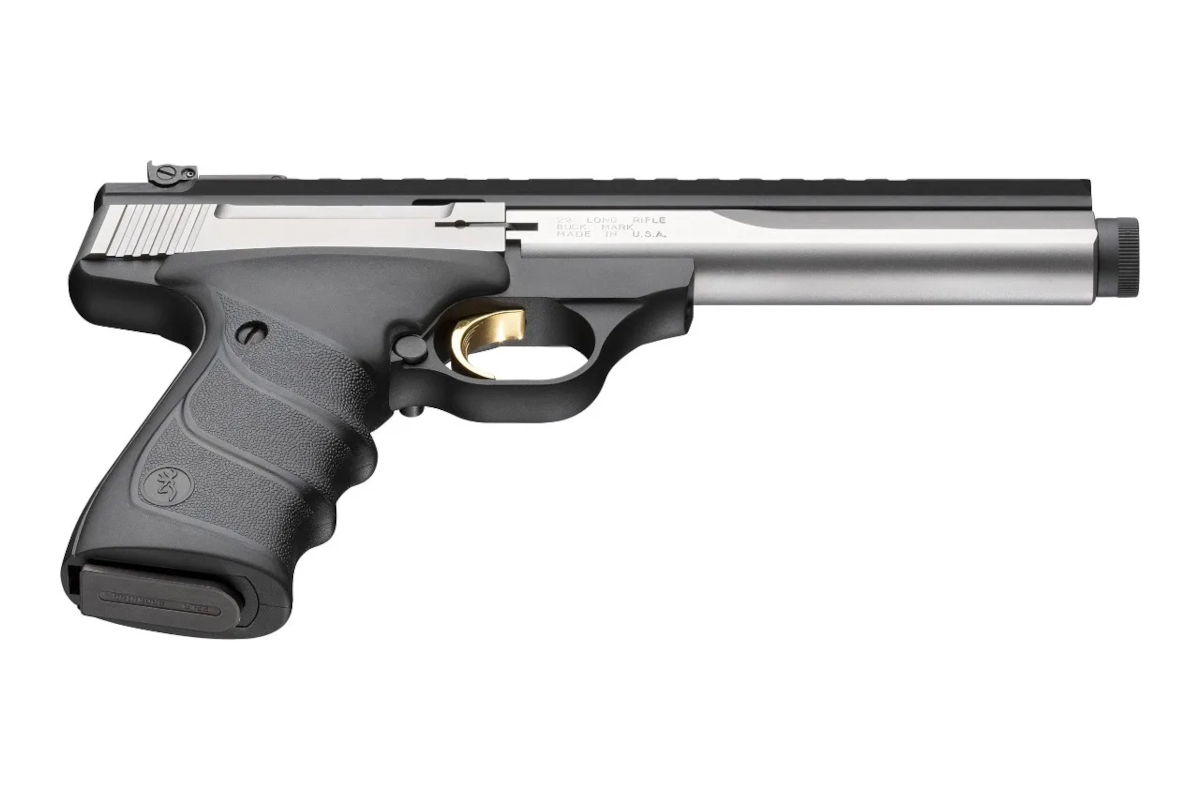 Pistolet Browning Buck Mark Contour  Stainless Steel Suppressor Ready kal. 22LR