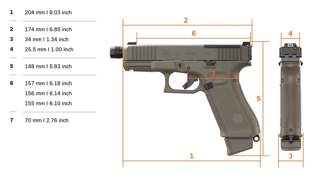 Pistolet Glock 45 MOS Hunter Edition 9x19 mm