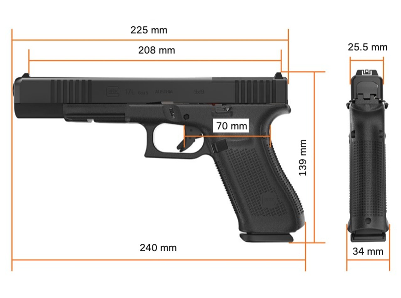 Pistolet Glock 17 L Gen 5 MOS 9x19 mm