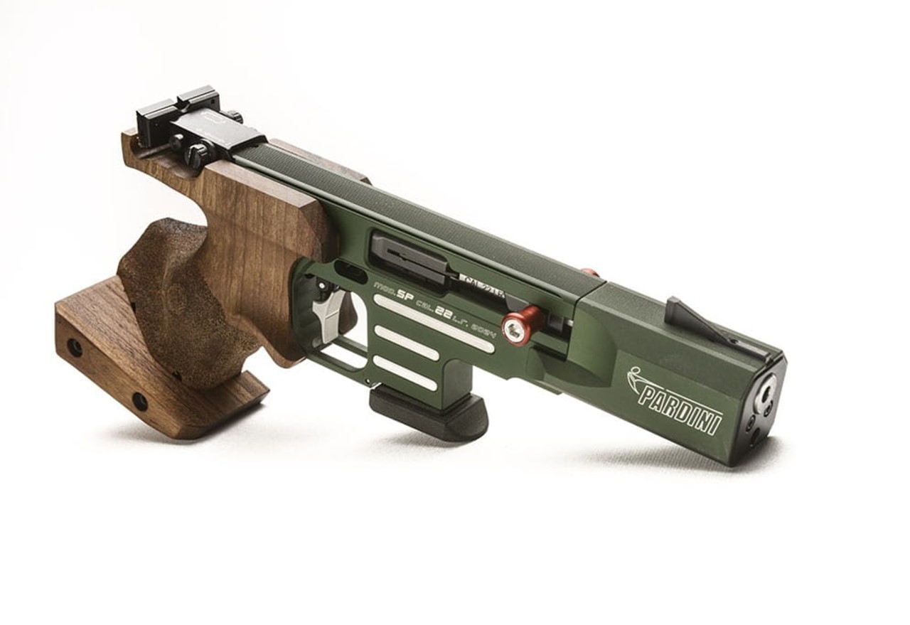 Pistolet Pardini SP Rapid Fire Hi-Tech British Green 22 LR