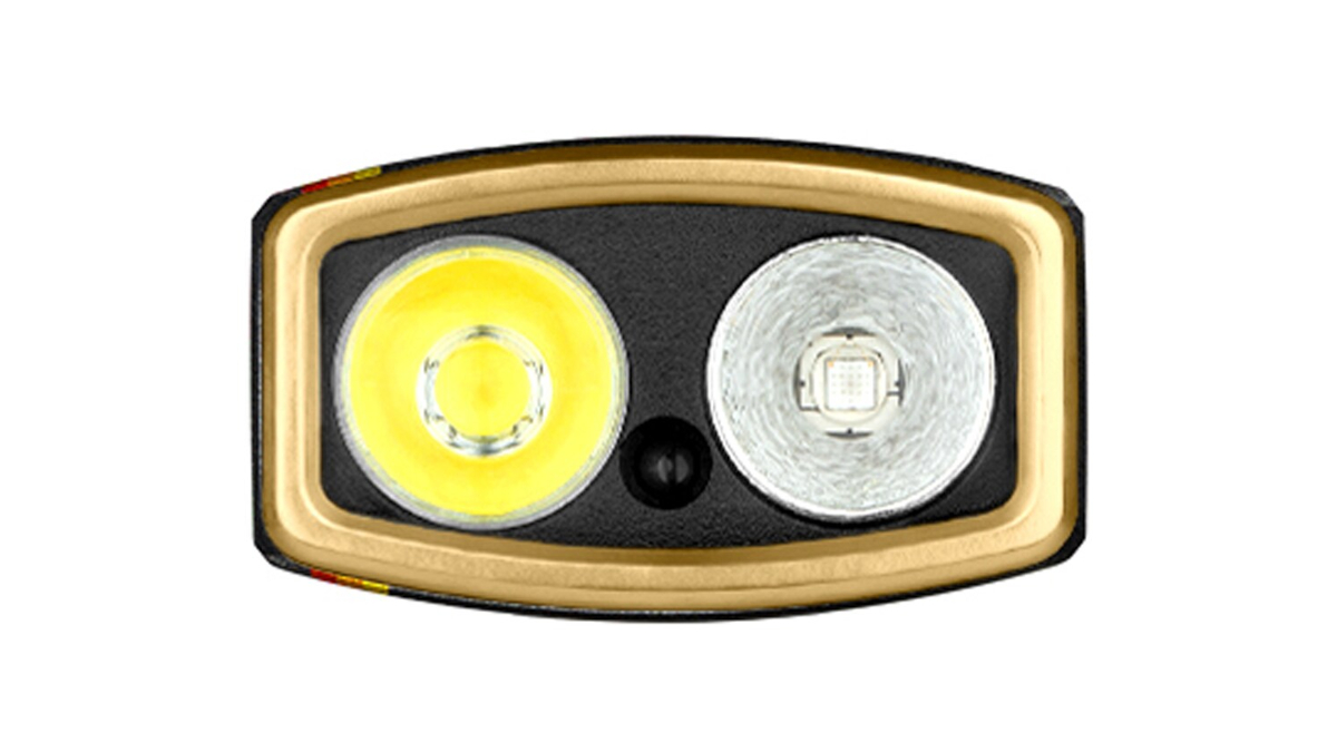Latarka Olight ARKFELD PRO Racing Stripes; z laserem; z lampą UV; 1300 lumenów