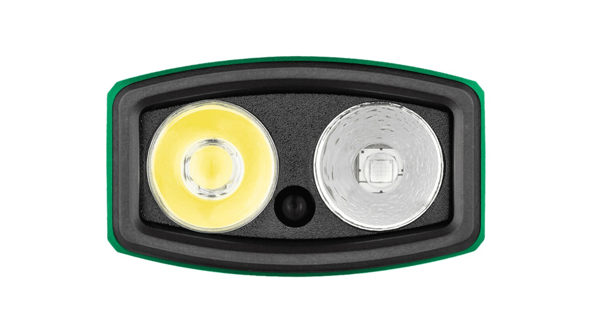 Latarka Olight ARKFELD PRO Snowflake Green; z laserem; z lampą UV; 1300 lumenów