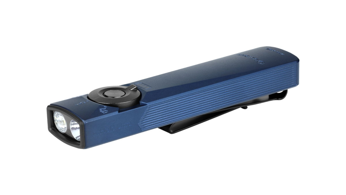 Latarka Olight ARKFELD ULTRA UV Cool Navy Blue; z laserem; z lampą UV; 1400 lumenów