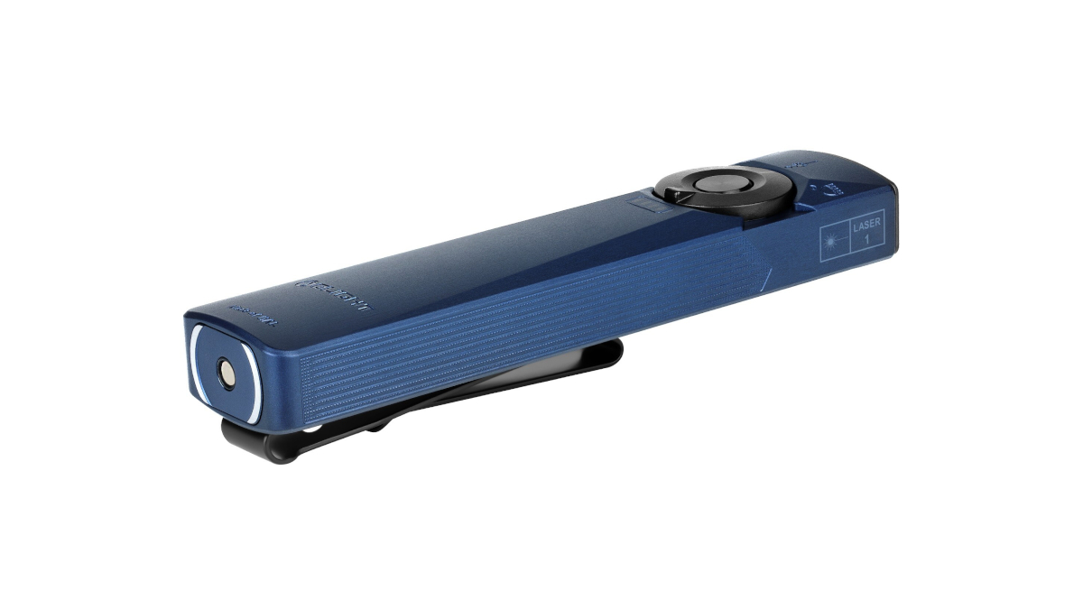 Latarka Olight ARKFELD ULTRA UV Cool Navy Blue; z laserem; z lampą UV; 1400 lumenów