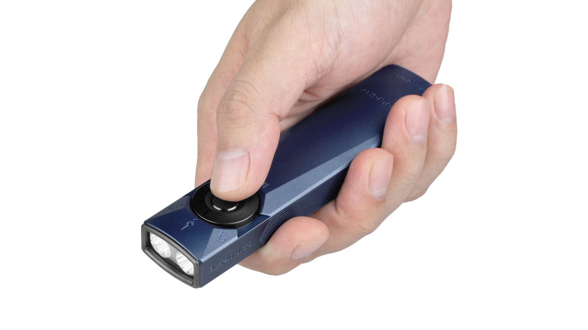 Latarka Olight ARKFELD ULTRA UV Cool Navy Blue; z laserem; z lampą UV; 1400 lumenów