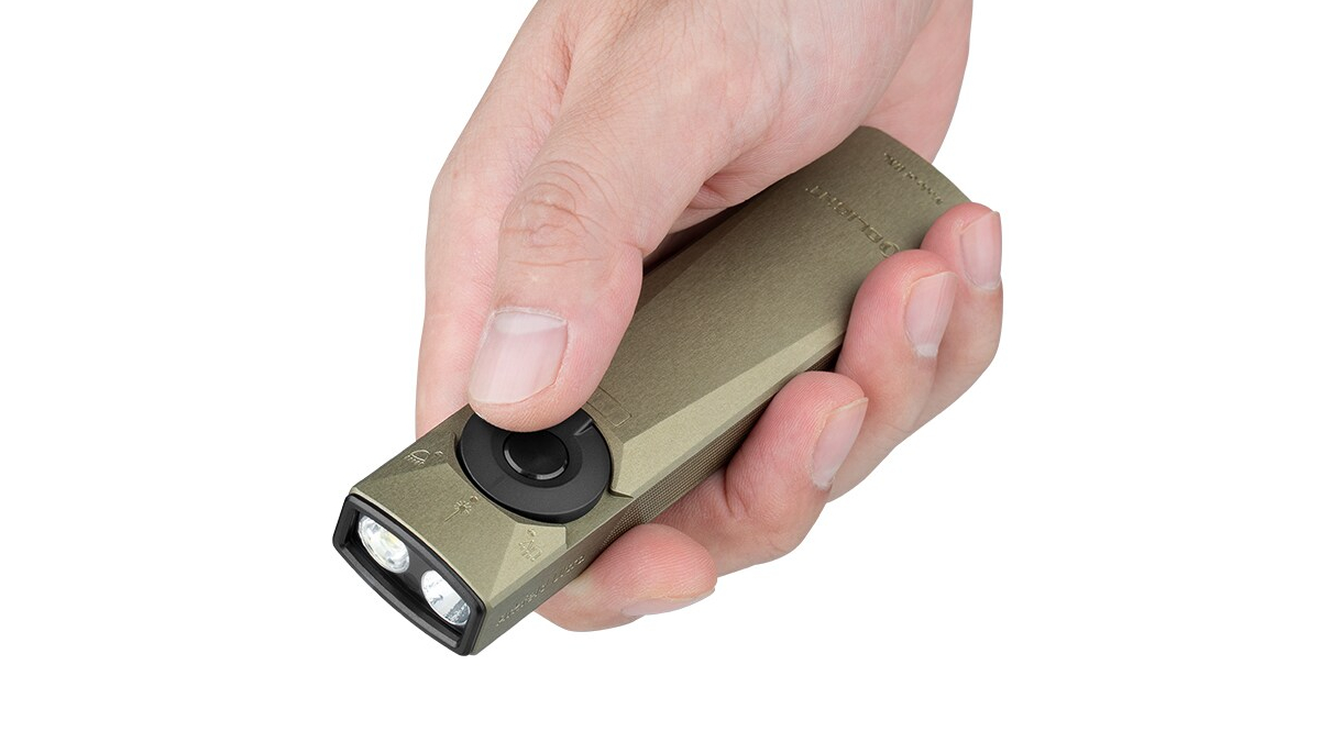 Latarka Olight ARKFELD ULTRA UV Cool OD Green; z laserem; z lampą UV; 1400 lumenów