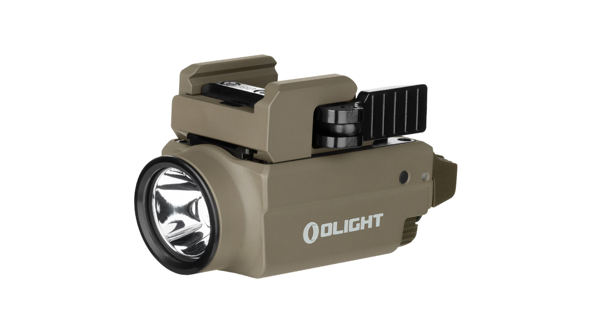 Latarka Olight BALDR S FDE; do pistoletu; 800 lumenów; Green Laser