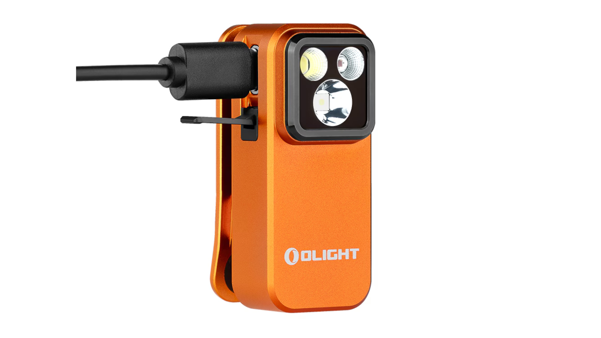 Latarka Olight Oclip Pro Orange; 500 lumenów