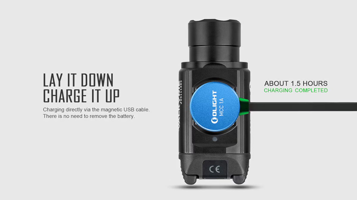 Latarka Olight PL-PRO VALKYRIE Black; do pistoletu; 1500 lumenów