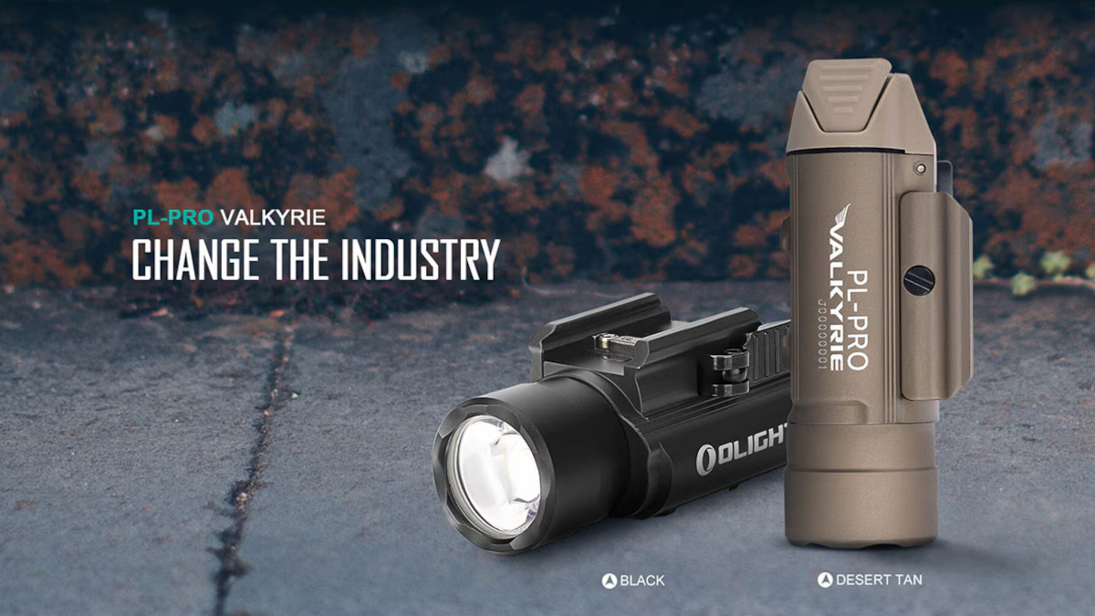 Latarka Olight PL-PRO VALKYRIE Black; do pistoletu; 1500 lumenów