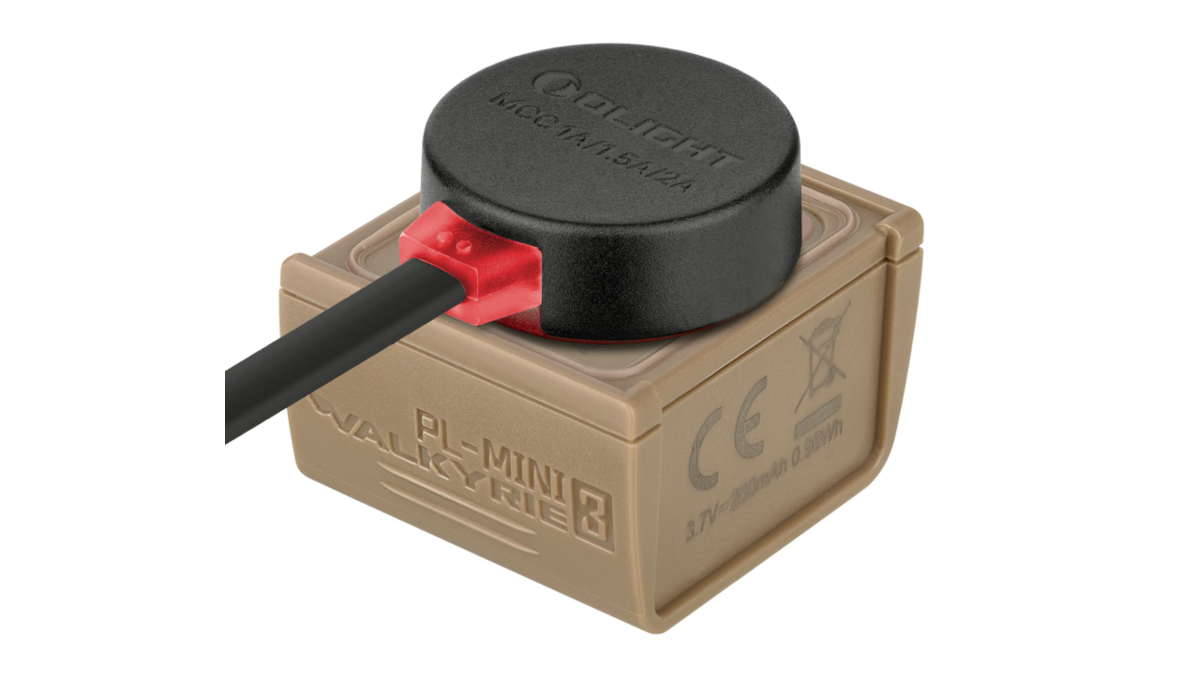 Latarka Olight PL-Mini 3 VALKYRIE Desert Tan; do pistoletu; 600 lumenów
